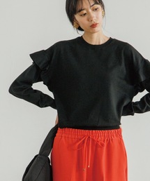 OPAQUE.CLIP | シルキーウールMIX フリルデザインニット【WEB限定カラー】(ニット/セーター)
