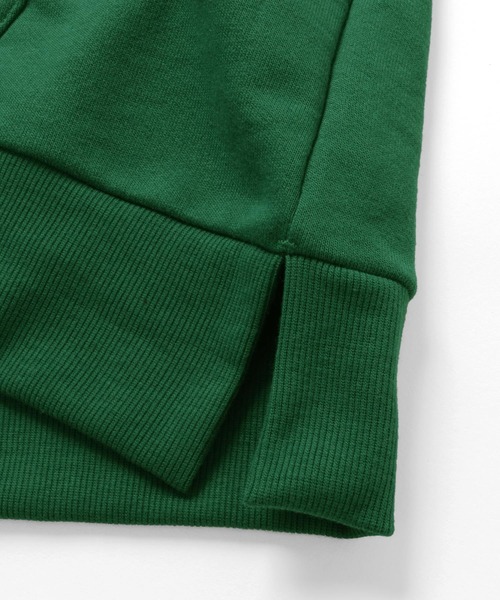 GLAZOS(グラソス)の「前ロゴプリント・ベストレイヤード風ビッグパーカー(パーカー・キッズ・ブラック/グリーン/ベージュ・170cm/160cm/140cm/150cm)」の14枚目の写真