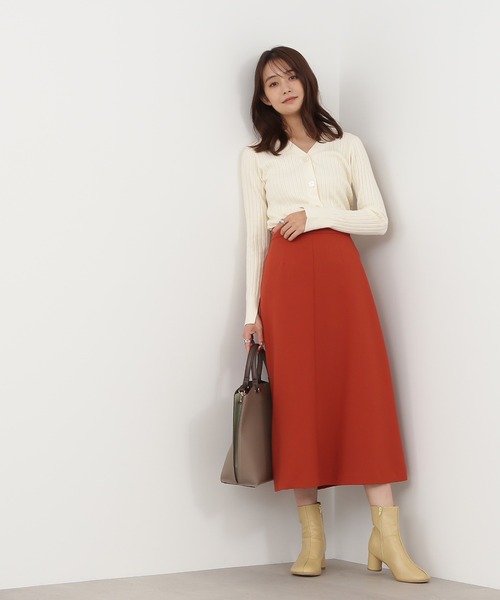 N.（N. Natural Beauty Basic）（エヌエヌナチュラルビューティーベーシック）の「◆レイヤードベルト付Ａラインスカート（スカート・レディース・モカ/グリーン/レッド・MEDIUM）」の17枚目の写真