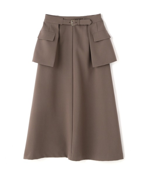 N.（N. Natural Beauty Basic）（エヌエヌナチュラルビューティーベーシック）の「◆レイヤードベルト付Ａラインスカート（スカート・レディース・モカ/グリーン/レッド・MEDIUM）」の21枚目の写真