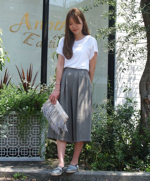 Another Edition（アナザーエディション）の「レーヨンポリエステルガウチョパンツ/AEBC R/P GAUCHO PT（その他パンツ・レディース・ブラック/ナチュラル/オリーブ・フリー）」の17枚目の写真