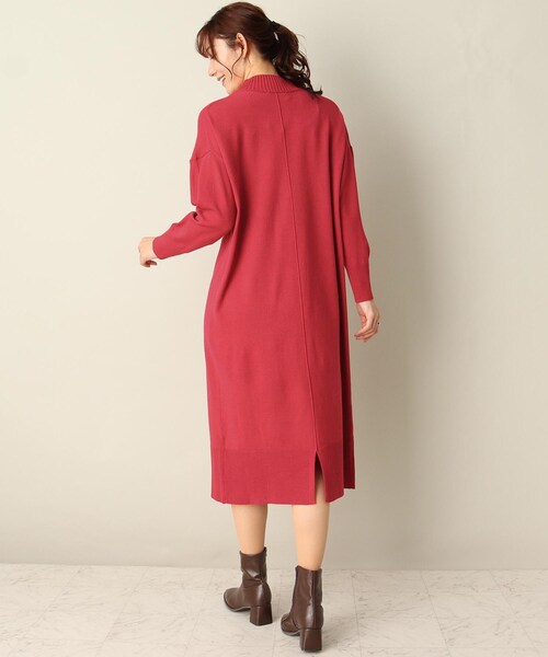 ITS'DEMO（イッツデモ）の「【多機能/洗濯機OK/毛玉バイバイ/Iラインで体系を拾わない/ヘビロテ】アンチピリングハイネックワンピース（ワンピース・レディース・オフホワイト/ブルー/ブラック/ライトパープル/ピンク系・00）」の19枚目の写真