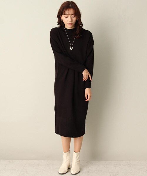 ITS'DEMO（イッツデモ）の「【多機能/洗濯機OK/毛玉バイバイ/Iラインで体系を拾わない/ヘビロテ】アンチピリングハイネックワンピース（ワンピース・レディース・オフホワイト/ブルー/ブラック/ライトパープル/ピンク系・00）」の14枚目の写真