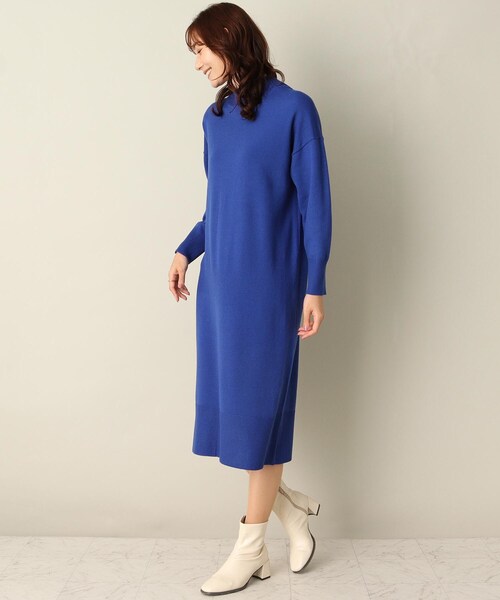 ITS'DEMO（イッツデモ）の「【多機能/洗濯機OK/毛玉バイバイ/Iラインで体系を拾わない/ヘビロテ】アンチピリングハイネックワンピース（ワンピース・レディース・オフホワイト/ブルー/ブラック/ライトパープル/ピンク系・00）」の21枚目の写真