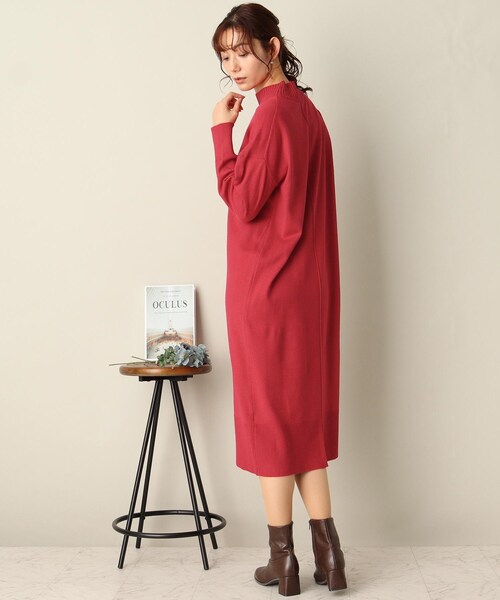 ITS'DEMO（イッツデモ）の「【多機能/洗濯機OK/毛玉バイバイ/Iラインで体系を拾わない/ヘビロテ】アンチピリングハイネックワンピース（ワンピース・レディース・オフホワイト/ブルー/ブラック/ライトパープル/ピンク系・00）」の12枚目の写真