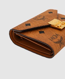 MCM ヴィセトス 三つ折り財布 折りたたみ ブラック オレンジ 財布 スナップ ギフトに最適☆MCM 二つ折りウォレット ヴィセトス オリジナル (MCM
