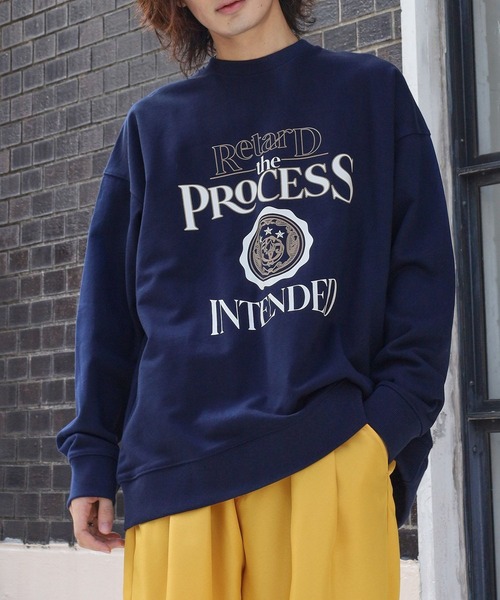 PBLIM（ページボーイリム）の「PAGEBOYLIM/オールドスクールスウェット（スウェット・レディース・ネイビー/グレー・MEDIUM/LARGE）」の2枚目の写真