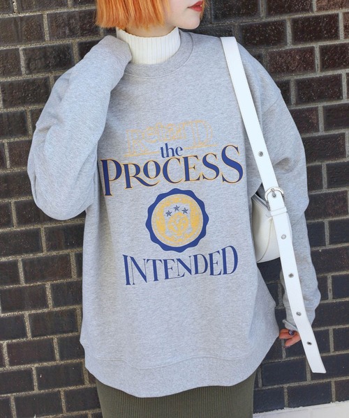 PBLIM（ページボーイリム）の「PAGEBOYLIM/オールドスクールスウェット（スウェット・レディース・ネイビー/グレー・MEDIUM/LARGE）」の3枚目の写真