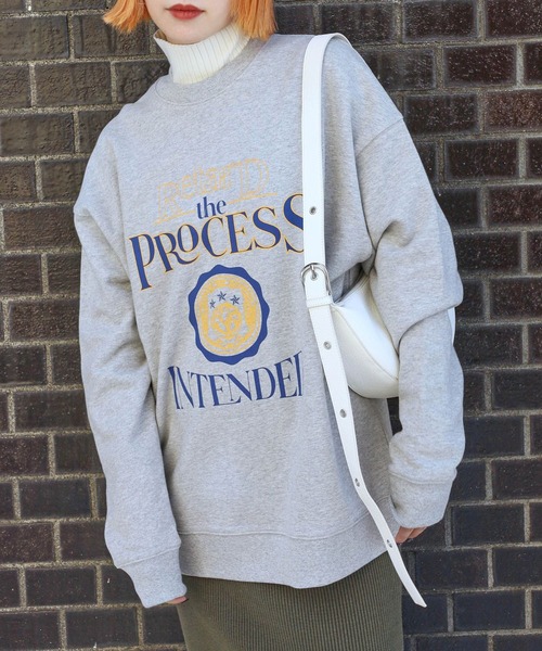 PBLIM（ページボーイリム）の「PAGEBOYLIM/オールドスクールスウェット（スウェット・レディース・ネイビー/グレー・MEDIUM/LARGE）」の4枚目の写真