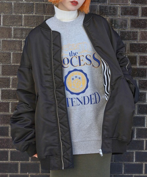 PBLIM（ページボーイリム）の「PAGEBOYLIM/オールドスクールスウェット（スウェット・レディース・ネイビー/グレー・MEDIUM/LARGE）」の7枚目の写真