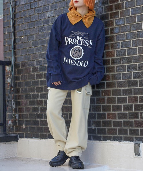 PBLIM（ページボーイリム）の「PAGEBOYLIM/オールドスクールスウェット（スウェット・レディース・ネイビー/グレー・MEDIUM/LARGE）」の16枚目の写真