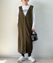 Fizz（フィズ）の「【maiko_wear × Fizz コラボ】　前後2Way　ポンチ素材ジャンパースカート（サロペット/オーバーオール）」