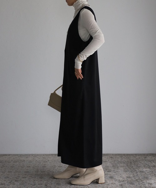 Fizz（フィズ）の「【maiko_wear × Fizz コラボ】　前後2Way　ポンチ素材ジャンパースカート（サロペット/オーバーオール・レディース・ブラウン/カーキ/ブラック・M）」の17枚目の写真