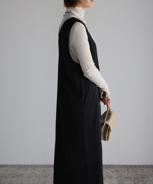 Fizz（フィズ）の「【maiko_wear × Fizz コラボ】　前後2Way　ポンチ素材ジャンパースカート（サロペット/オーバーオール・レディース・ブラウン/カーキ/ブラック・M）」の20枚目の写真