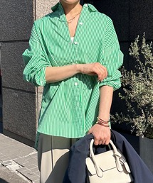 COLLAGE GALLARDAGALANTE | ストライプオーバーシャツ(シャツ/ブラウス)