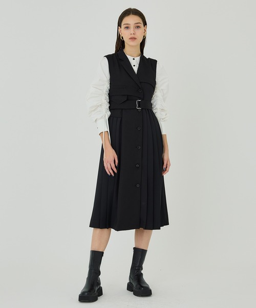 UNITEDTOKYO　М　ワンピース　黒　ベルト　ベストワンピース　美品 UNITEDTOKYO М ワンピース 黒 ベルト ベストワンピース 美品