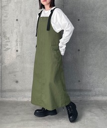 PAGEBOY | カーゴポケットツイルジャンスカ(ジャンパースカート)