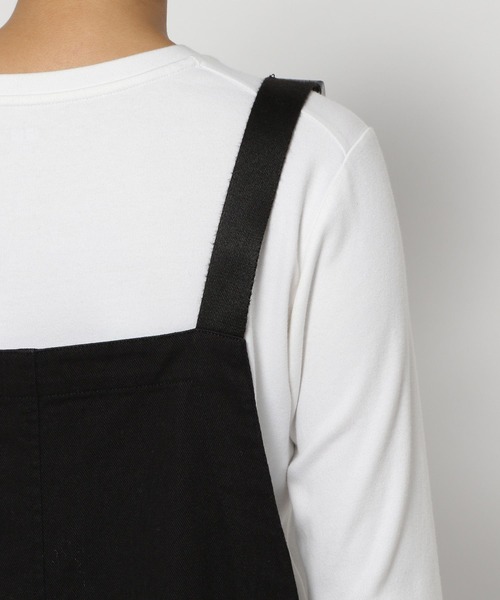 PAGEBOY(ページボーイ)の「カーゴポケットツイルジャンスカ(ジャンパースカート・レディース・ブラック/カーキ/グレイッシュベージュ/ゼブラ・FREE)」の21枚目の写真