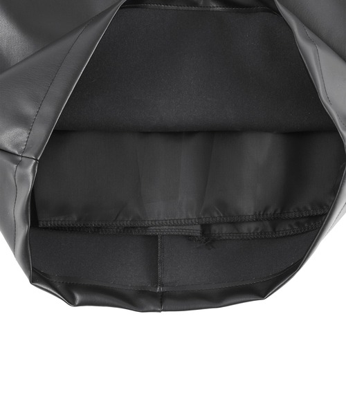 Figments（フィグメンツ）の「フェィクレザー台形ミニスカート（スカート・レディース・ブラック・FREE）」の9枚目の写真