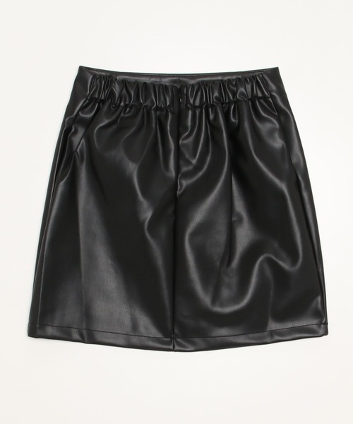 Figments（フィグメンツ）の「フェィクレザー台形ミニスカート（スカート・レディース・ブラック・FREE）」の10枚目の写真