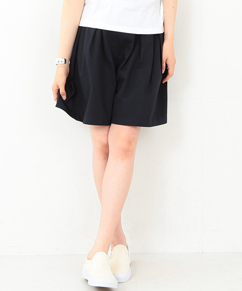 BEAMS BOY（ビームスボーイ）の「◎BEAMS BOY / チノプリーツショーツ（チノパンツ・レディース・ベージュ/オリーブ/ネイビー・ONE SIZE）」の3枚目の写真