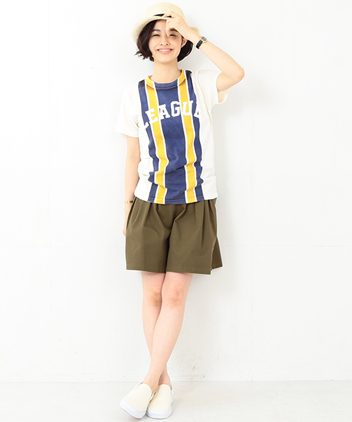 BEAMS BOY（ビームスボーイ）の「◎BEAMS BOY / チノプリーツショーツ（チノパンツ・レディース・ベージュ/オリーブ/ネイビー・ONE SIZE）」の16枚目の写真