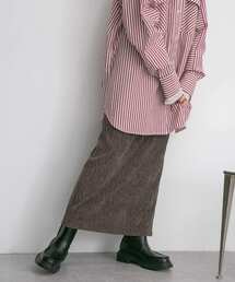 KBF | クリンクルベロアIラインスカート(スカート)