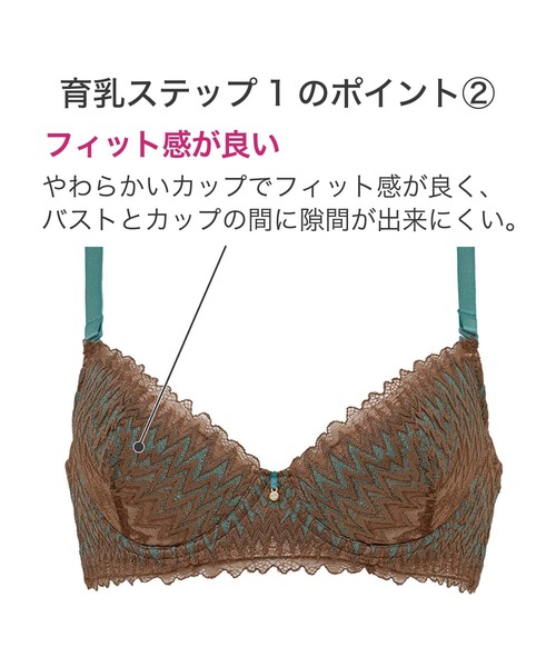 BRADELIS NEWYORK（ブラデリスニューヨーク）の「ウェンディステップ１ブラ23S1 ブラデリス 育乳補整 補正下着（ブラジャー・レディース・ブラウン/ライトグリーン/ラベンダー・B70/B75/C65/C70/C75/D65/D70/D75/E65/E70/E75/F65/F70/F75）」の7枚目の写真