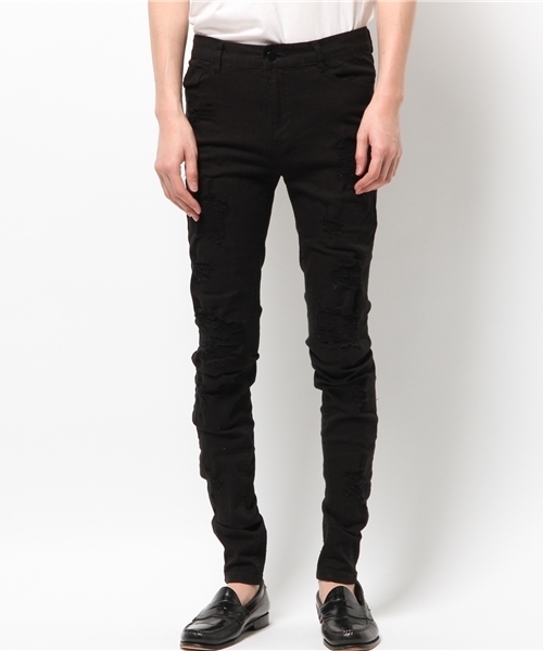 DANKE SCHON(ダンケシェーン)の「DankeSchon/ダンケシェーン/Damege Skinny RepairPants(その他パンツ・メンズ・ブラック/ホワイト/ブルー/ブラック系その他・MEDIUM/X-LARGE/LARGE/SMALL/XL)」の7枚目の写真