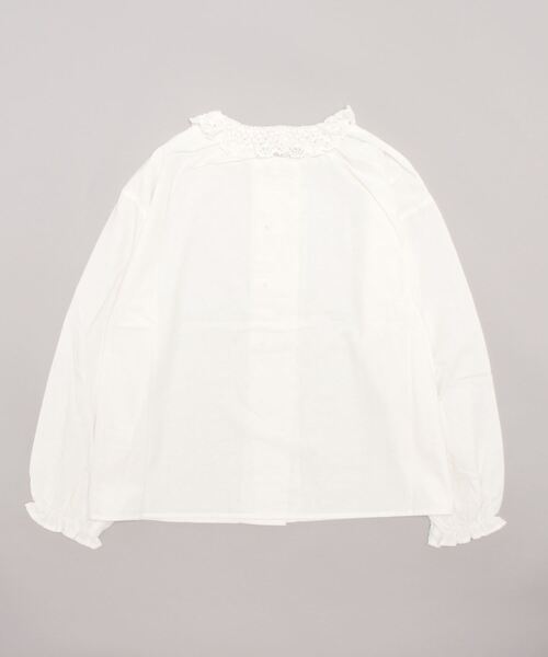 Samansa Mos2（サマンサ モスモス）の「ダブルボタンレース襟ブラウス（シャツ/ブラウス・レディース・ブラック/オフホワイト/チャコール・ﾌﾘ-）」の14枚目の写真