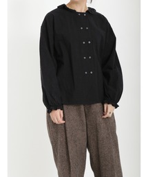 Samansa Mos2 | ダブルボタンレース襟ブラウス(シャツ/ブラウス)