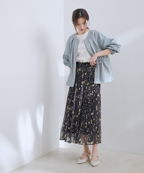 VIS（ビス）の「【UVケア・洗える】ウエストドロストブルゾン（ブルゾン・レディース・ベージュ/ホワイト系その他5/ブルー系その他4・FREE）」の11枚目の写真