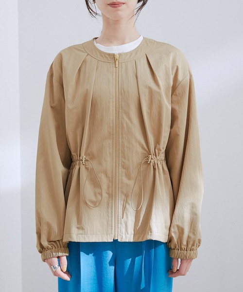 VIS（ビス）の「【UVケア・洗える】ウエストドロストブルゾン（ブルゾン・レディース・ベージュ/ホワイト系その他5/ブルー系その他4・FREE）」の17枚目の写真