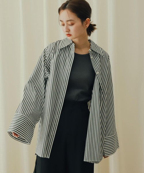 SENSE OF PLACE by URBAN RESEARCH（センスオブプレイスバイアーバンリサーチ）の「ワイドスリーブシャツ（シャツ/ブラウス・レディース・その他1/その他2/オフホワイト・ONE）」の18枚目の写真