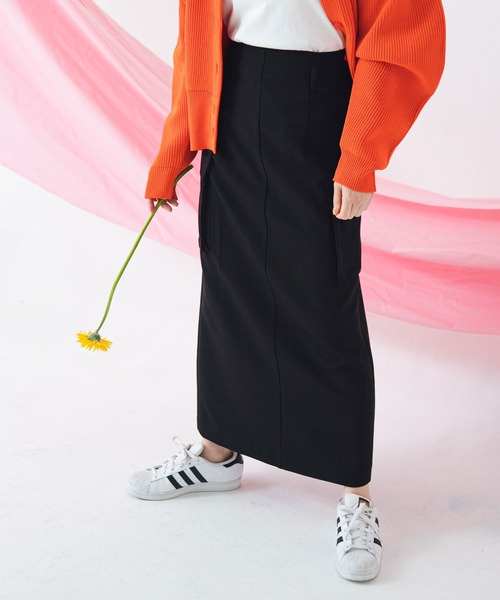 bohmal（ボマール）の「ワークストレートスカート（スカート・レディース・アイボリー/ブラック・MEDIUM）」の4枚目の写真