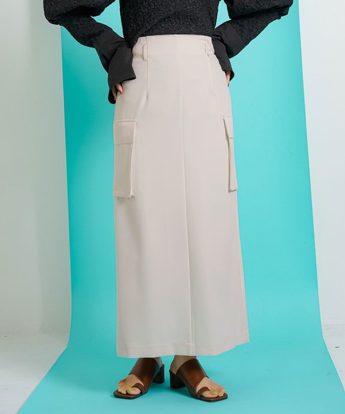 bohmal（ボマール）の「ワークストレートスカート（スカート・レディース・アイボリー/ブラック・MEDIUM）」の7枚目の写真