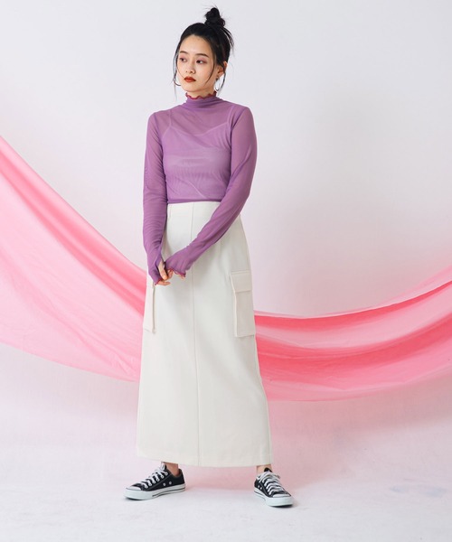 bohmal（ボマール）の「ワークストレートスカート（スカート・レディース・アイボリー/ブラック・MEDIUM）」の8枚目の写真