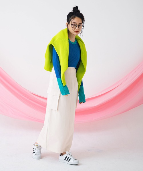 bohmal（ボマール）の「ワークストレートスカート（スカート・レディース・アイボリー/ブラック・MEDIUM）」の9枚目の写真