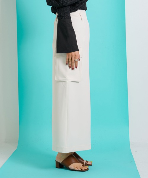 bohmal（ボマール）の「ワークストレートスカート（スカート・レディース・アイボリー/ブラック・MEDIUM）」の20枚目の写真