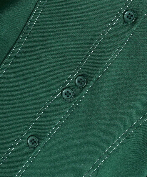 A de a.v.v（アードアー・ヴェ・ヴェ）の「ボリュームパフスリーブジャージ（Tシャツ/カットソー・レディース・ブラック/グリーン・38/36）」の17枚目の写真