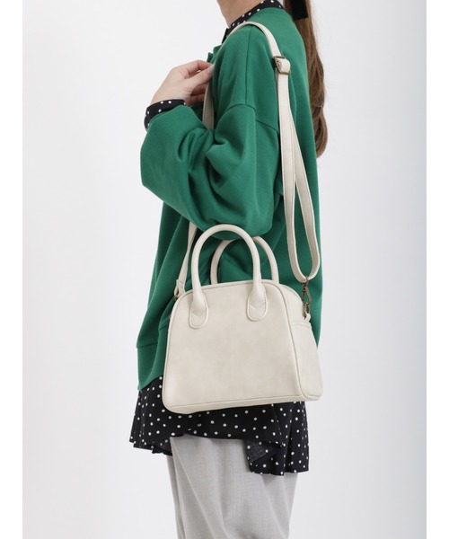 Samansa Mos2（サマンサ モスモス）の「2WAYボストンショルダーバッグ（ハンドバッグ・レディース・ブラック/オフホワイト/ブルー・ﾌﾘ-）」の5枚目の写真