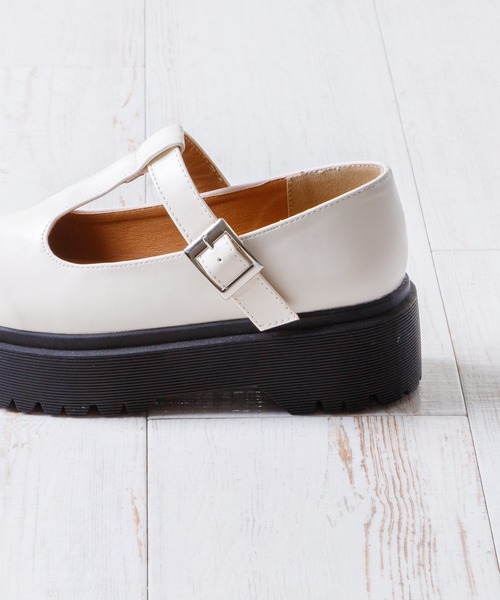 attagirl（アタガール）の「厚底Tストラップシューズ（ローファー・レディース・ブラック/アイボリー/ブラック系その他・S/M/L/LL）」の7枚目の写真