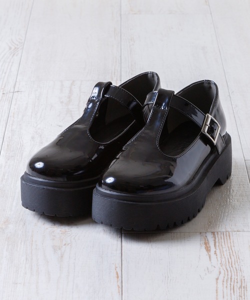 attagirl（アタガール）の「厚底Tストラップシューズ（ローファー・レディース・ブラック/アイボリー/ブラック系その他・S/M/L/LL）」の21枚目の写真