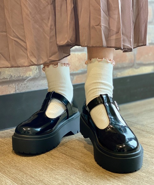 attagirl（アタガール）の「厚底Tストラップシューズ（ローファー・レディース・ブラック/アイボリー/ブラック系その他・S/M/L/LL）」の22枚目の写真