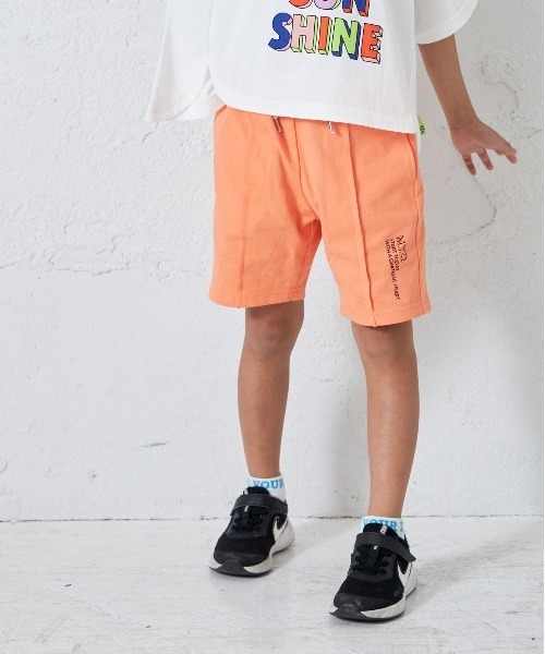 MAKE YOUR DAY（メイクユアデイ）の「カラバリカットソー5分丈パンツ■80～140cm（その他パンツ・キッズ・オレンジ/ピンク/レモンイエロー/ターコイズブルー/グレー・80/90/100/110/120/130/140）」の5枚目の写真