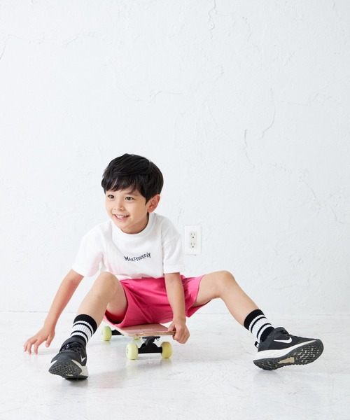 MAKE YOUR DAY（メイクユアデイ）の「カラバリカットソー5分丈パンツ■80～140cm（その他パンツ・キッズ・オレンジ/ピンク/レモンイエロー/ターコイズブルー/グレー・80/90/100/110/120/130/140）」の11枚目の写真