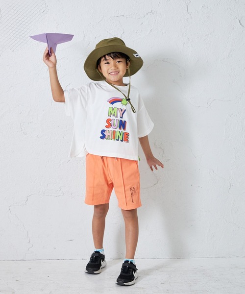 MAKE YOUR DAY（メイクユアデイ）の「カラバリカットソー5分丈パンツ■80～140cm（その他パンツ・キッズ・オレンジ/ピンク/レモンイエロー/ターコイズブルー/グレー・80/90/100/110/120/130/140）」の14枚目の写真
