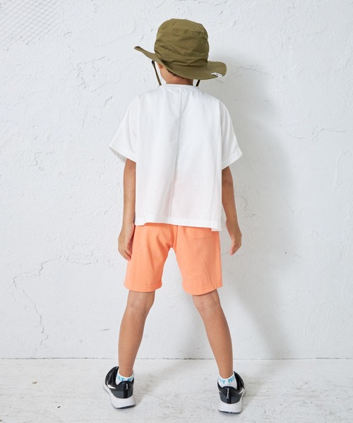 MAKE YOUR DAY（メイクユアデイ）の「カラバリカットソー5分丈パンツ■80～140cm（その他パンツ・キッズ・オレンジ/ピンク/レモンイエロー/ターコイズブルー/グレー・80/90/100/110/120/130/140）」の15枚目の写真