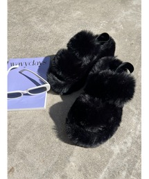 WC | バックベルトフェイクファーサンダル(サンダル)