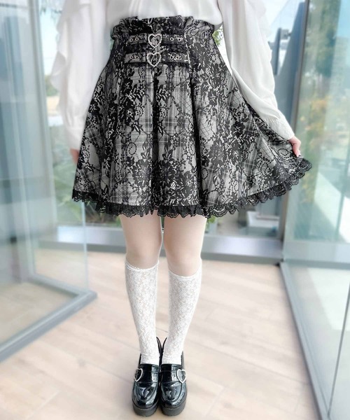 セール】レースボンディングハートリングベルトスカート（スカート